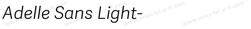 Adelle Sans Light字体转换